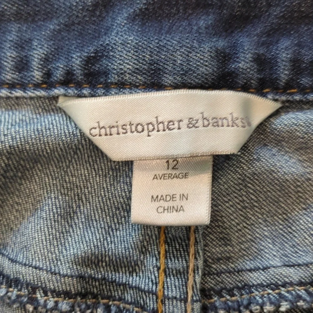 Christopher & Banks | Long Denim Jean Shorts Medium Wash | 12
